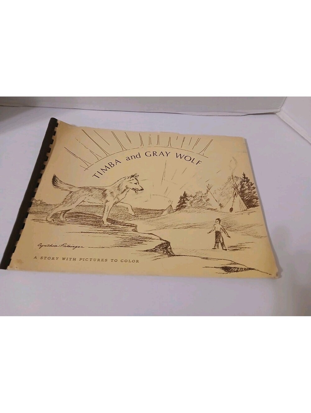 YMCA Indian Guides Timba And Gray Wolf by Cynthia Pitsinger Coloring Book